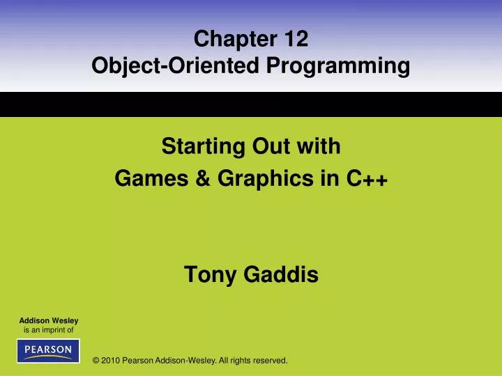chapter 12 object oriented programming