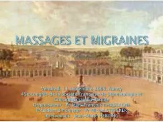 massages et migraines