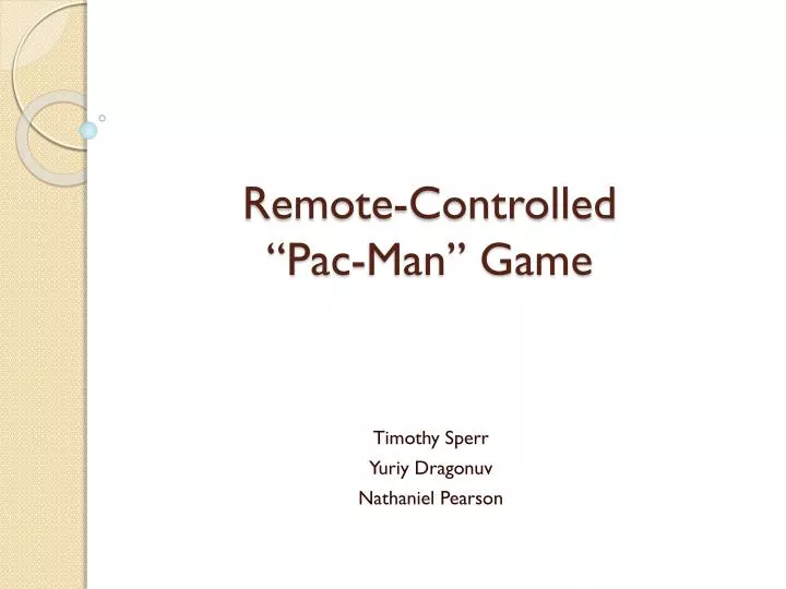 remote controlled pac man game