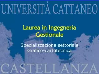 laurea in ingegneria gestionale