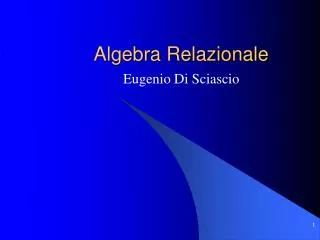 algebra relazionale