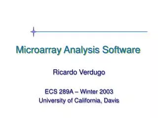 Microarray Analysis Software