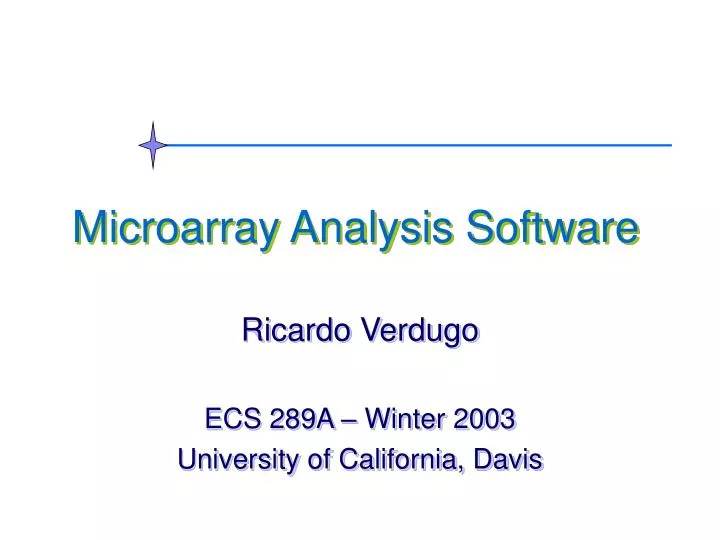 microarray analysis software