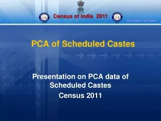 PCA of Scheduled Castes