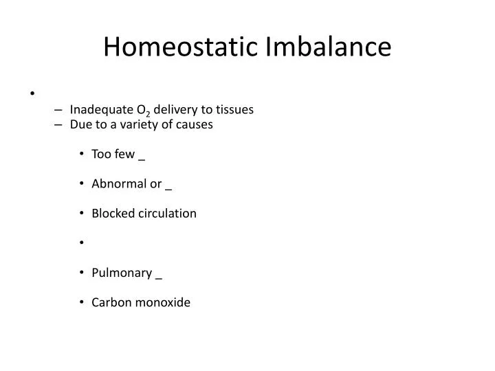 homeostatic imbalance
