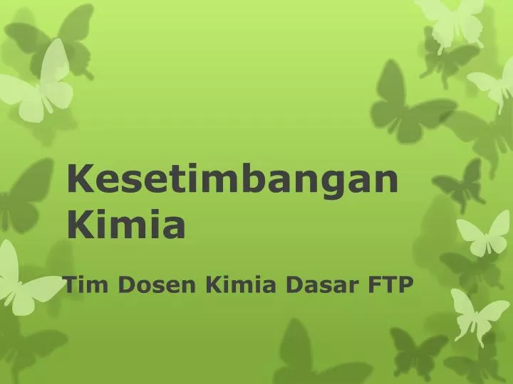 kesetimbangan kimia