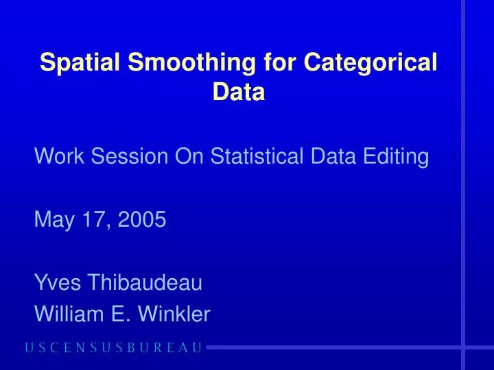 spatial smoothing for categorical data