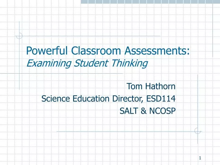 powerful classroom assessments examining student thinking
