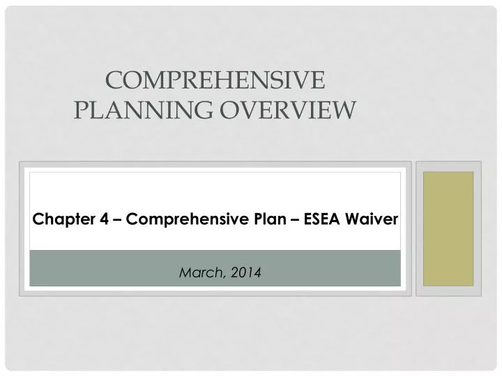 comprehensive planning overview