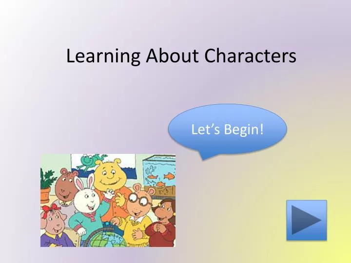 learning about characters