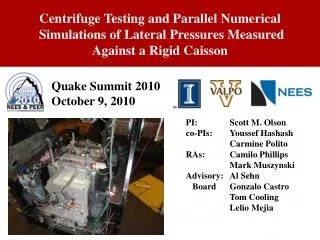 Quake Summit 2010 October 9, 2010