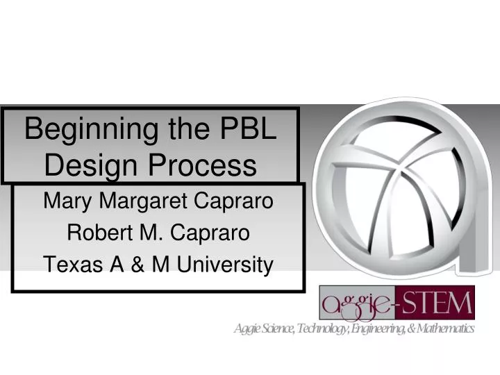 beginning the pbl design process
