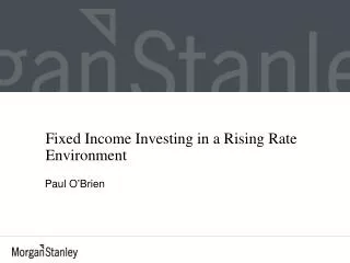 Fixed Income Investing in a Rising Rate Environment