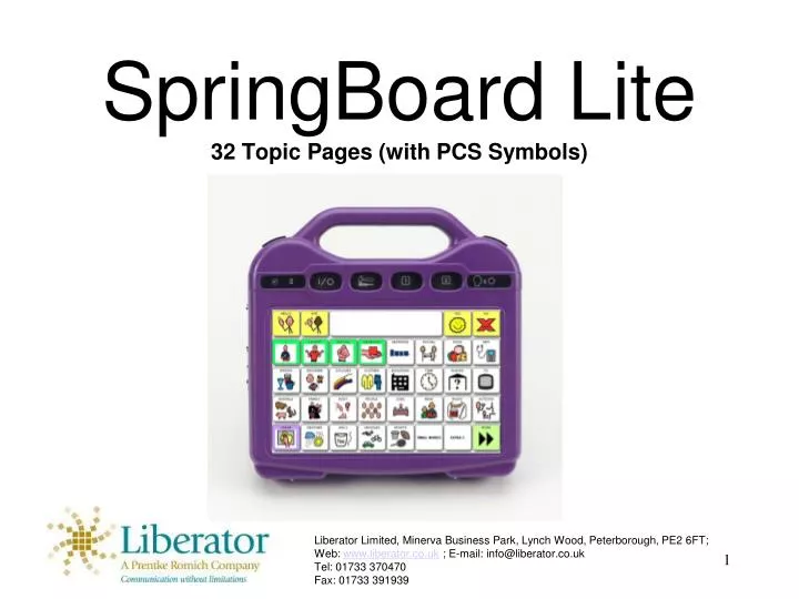 springboard lite 32 topic pages with pcs symbols