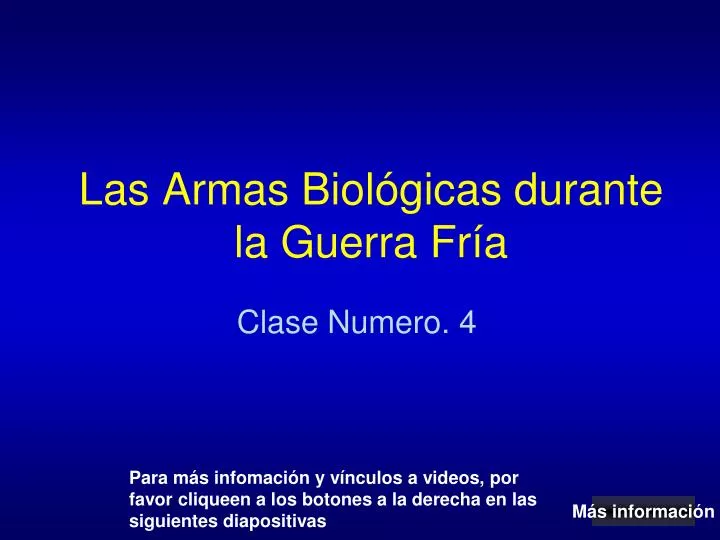 las armas biol gicas durante la guerra fr a