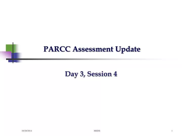 parcc assessment update