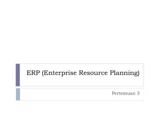 erp enterprise resource planning