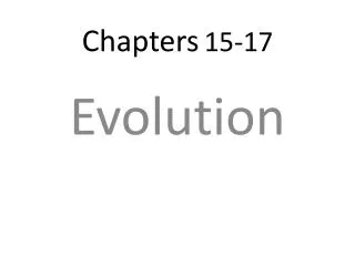 Chapters 15-17