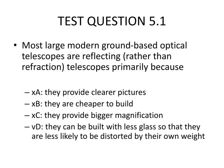 test question 5 1