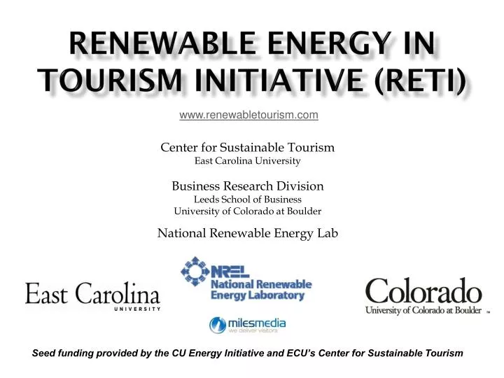 renewable energy in tourism initiative reti