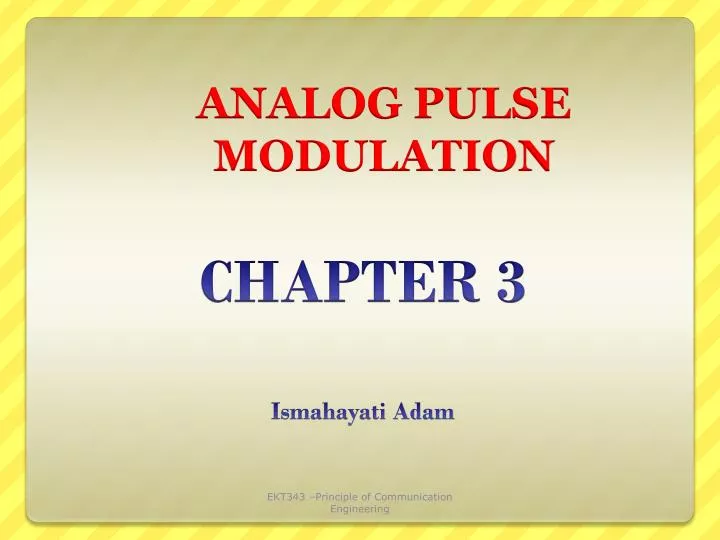 analog pulse modulation