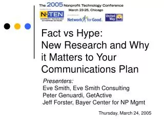 Fact vs Hype: New Research and Why it Matters to Your Communications Plan