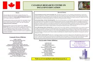 CANADIAN RESEARCH CENTRE ON INCLUSIVE EDUCATION