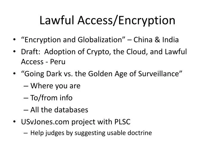 lawful access encryption