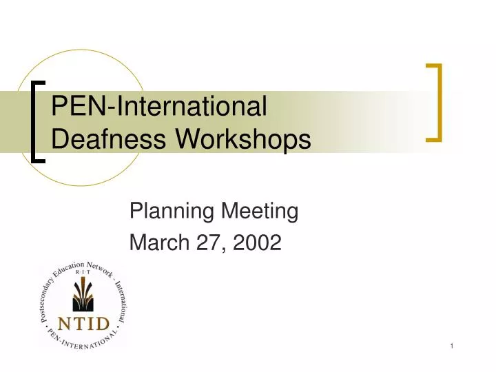 pen international deafness workshops