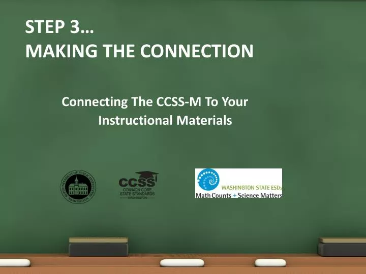 step 3 making the connection connecting the ccss m to your instructional materials