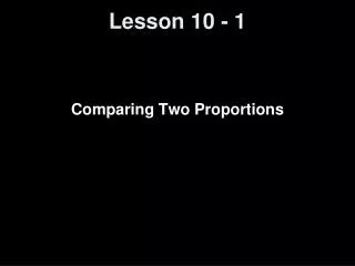 Lesson 10 - 1