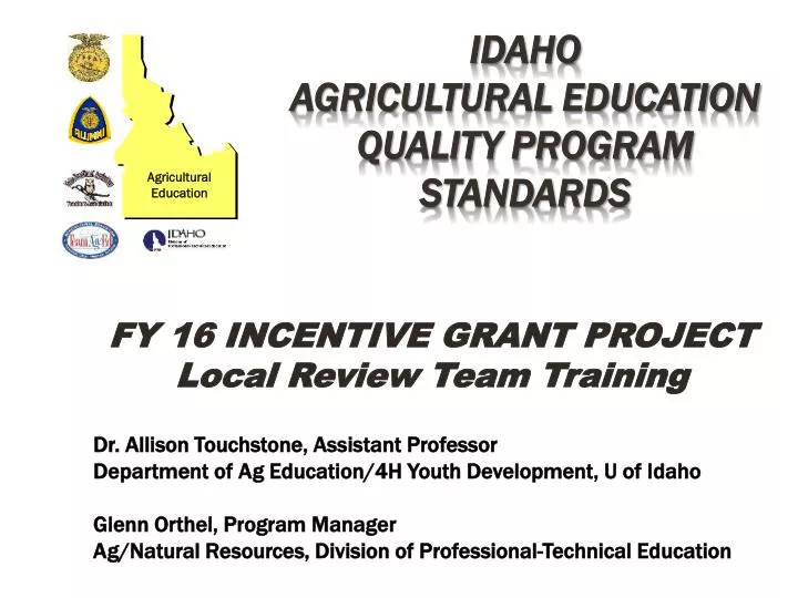 fy 16 incentive grant project local review team training