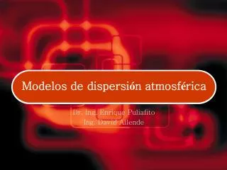 modelos de dispersi n atmosf rica