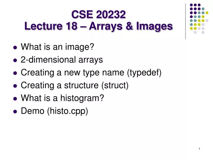 cse 20232 lecture 18 arrays images