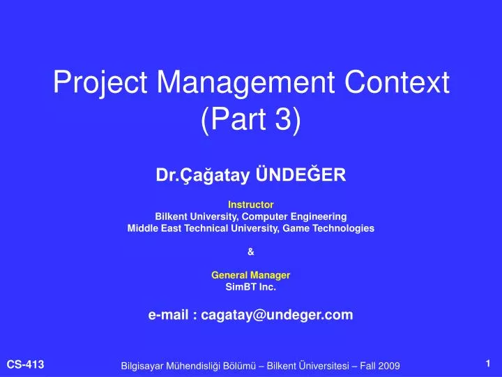 project management context part 3