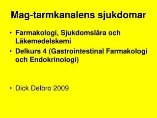 mag tarmkanalens sjukdomar