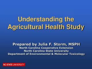 Understanding the Agricultural Health Study