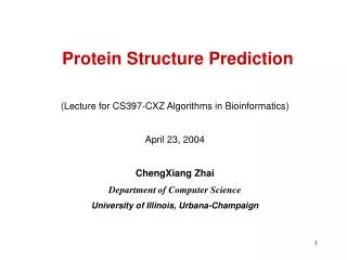 Protein Structure Prediction