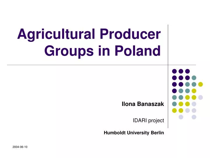 agricultural producer groups in poland