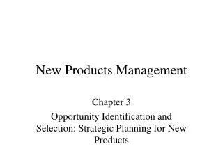 new products management