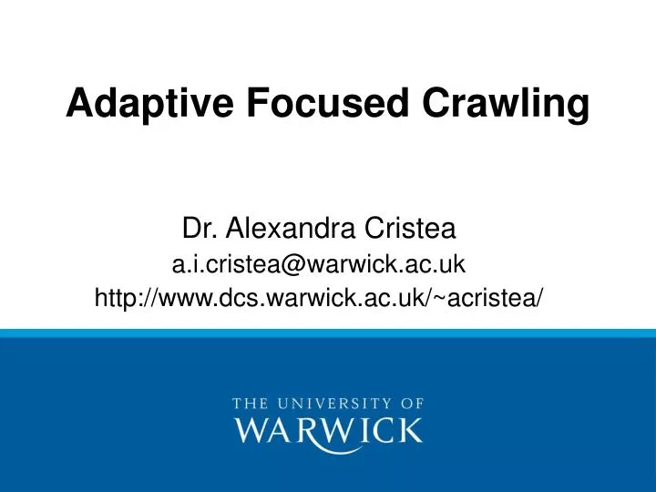 adaptive focused crawling