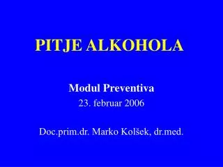 pitje alkohola