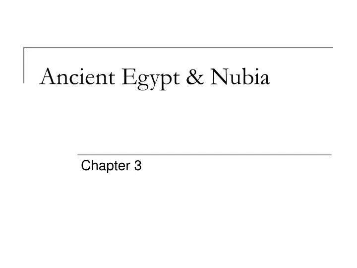 ancient egypt nubia
