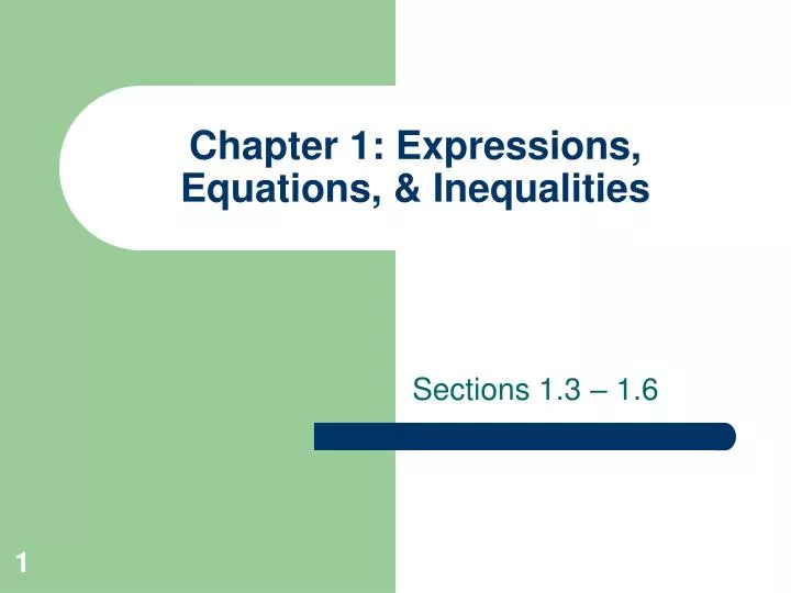 chapter 1 expressions equations inequalities