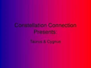Constellation Connection Presents: