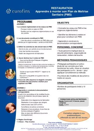 restauration apprendre monter son plan de maitrise sanitaire pms