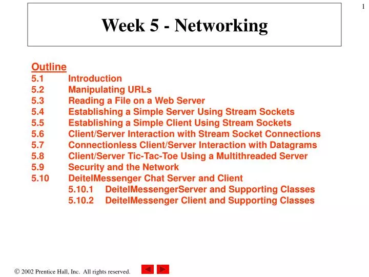 week 5 networking