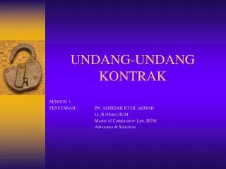 undang undang kontrak