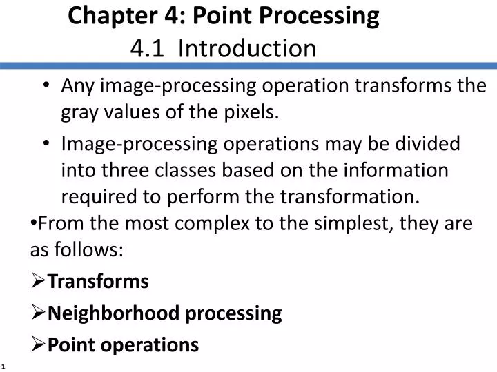 chapter 4 point processing 4 1 introduction