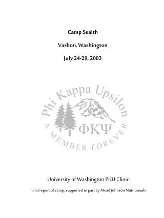 University of Washington PKU Clinic